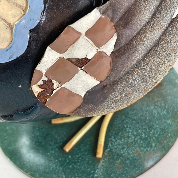 Metal Rooster Chicken Hand Painted 12" x 8.5" - Picture 7 of 8